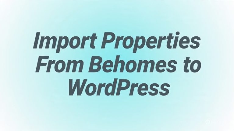 Import Properties From Behomes to WordPress