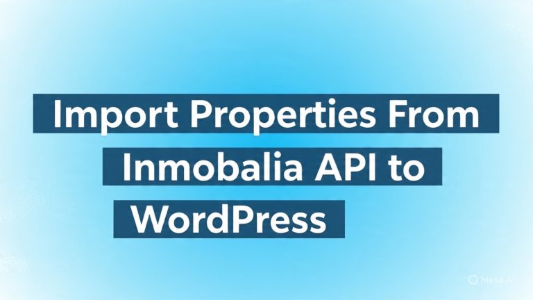 Import Properties From Inmobalia API to WordPress