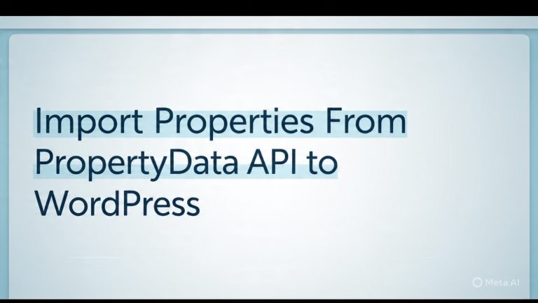 Import Properties From PropertyData API to WordPress