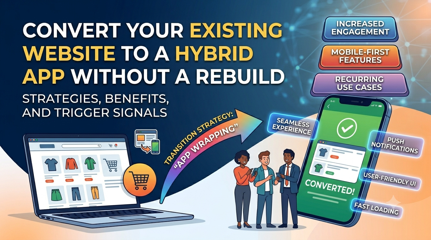 Can an existing website be converted into a hybrid app mobile app developer Hybrid Mobile App mobile app development mobile app android ios hybrid app cross browser mobile app