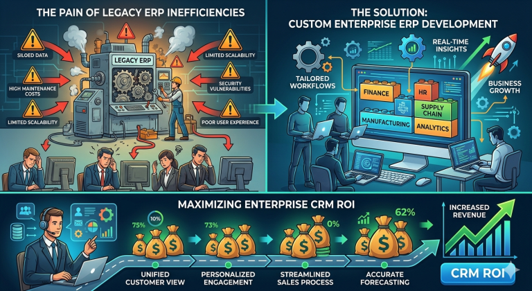 Custom Enterprise CRM ERP SAAS Development
